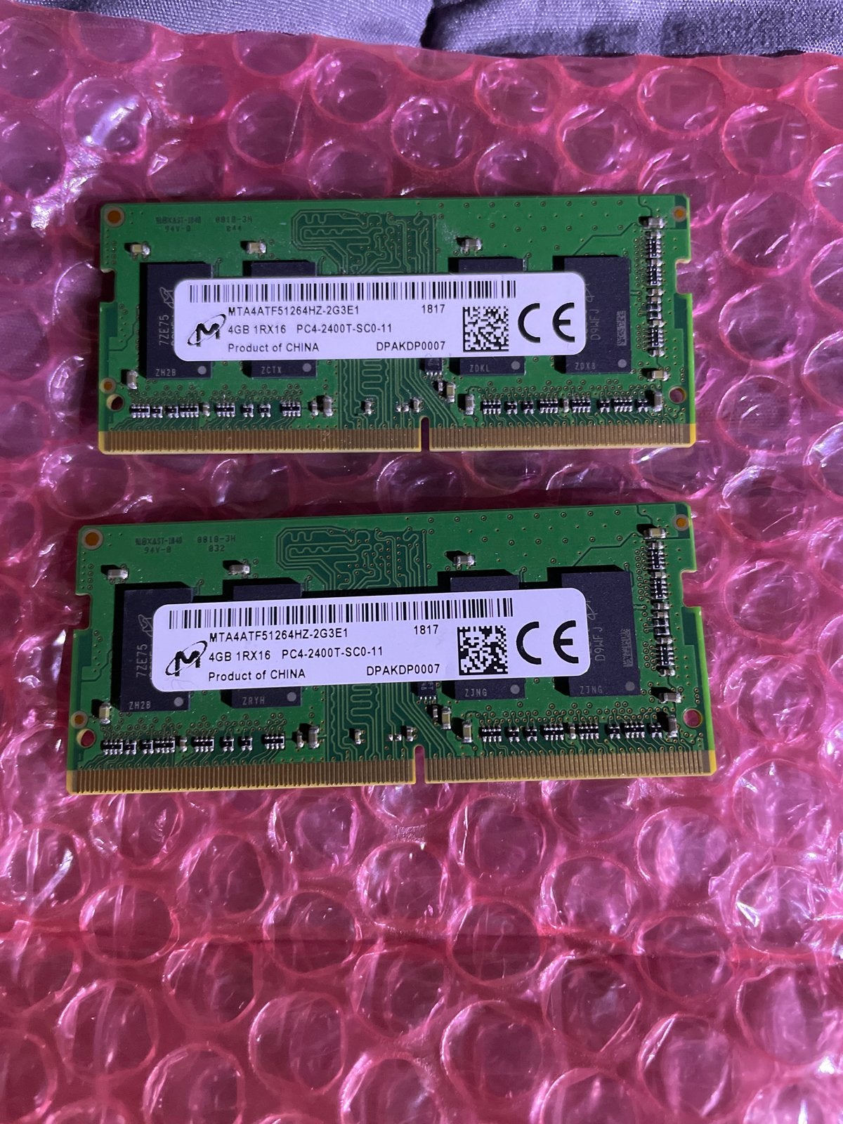 2x 4GB DDR4 RAM, Verzenden, DDR4, Zo goed als nieuw, Laptop