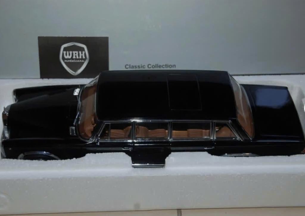 1:18 MERCEDES 600 PULLMANN black Autoart dealer editie WRH, Verzenden, Zo goed als nieuw, Auto, Autoart