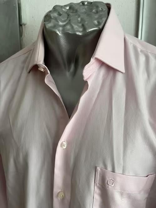 Ledub roze overhemd maat 41, Ophalen of Verzenden, Zo goed als nieuw, Roze, Halswijdte 41/42 (L)