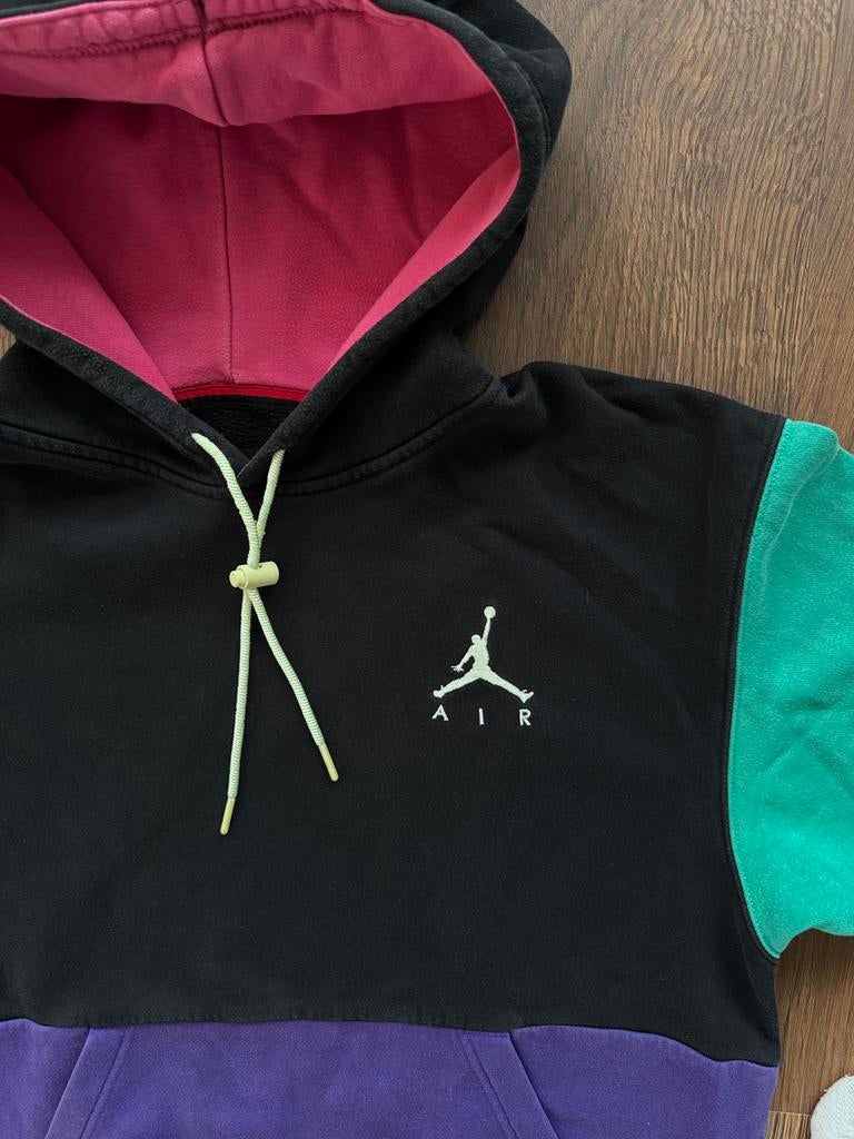 Vintage Nike Jordan Colorblock Hoodie Retro 10’s Jumpman, Ophalen of Verzenden, Zo goed als nieuw, Overige typen