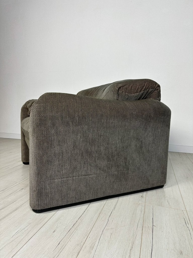 Cassina Maralunga fauteuil Vico Magistretti vintage 70s, Ophalen of Verzenden, Zo goed als nieuw, Stof, Vintage