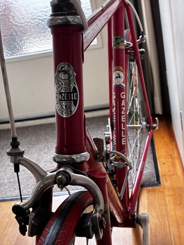 Vintage Gazelle racefiets Piet de Wit – 1980, Fietsen en Brommers, Ophalen, Gebruikt, Gazelle, 10 tot 15 versnellingen