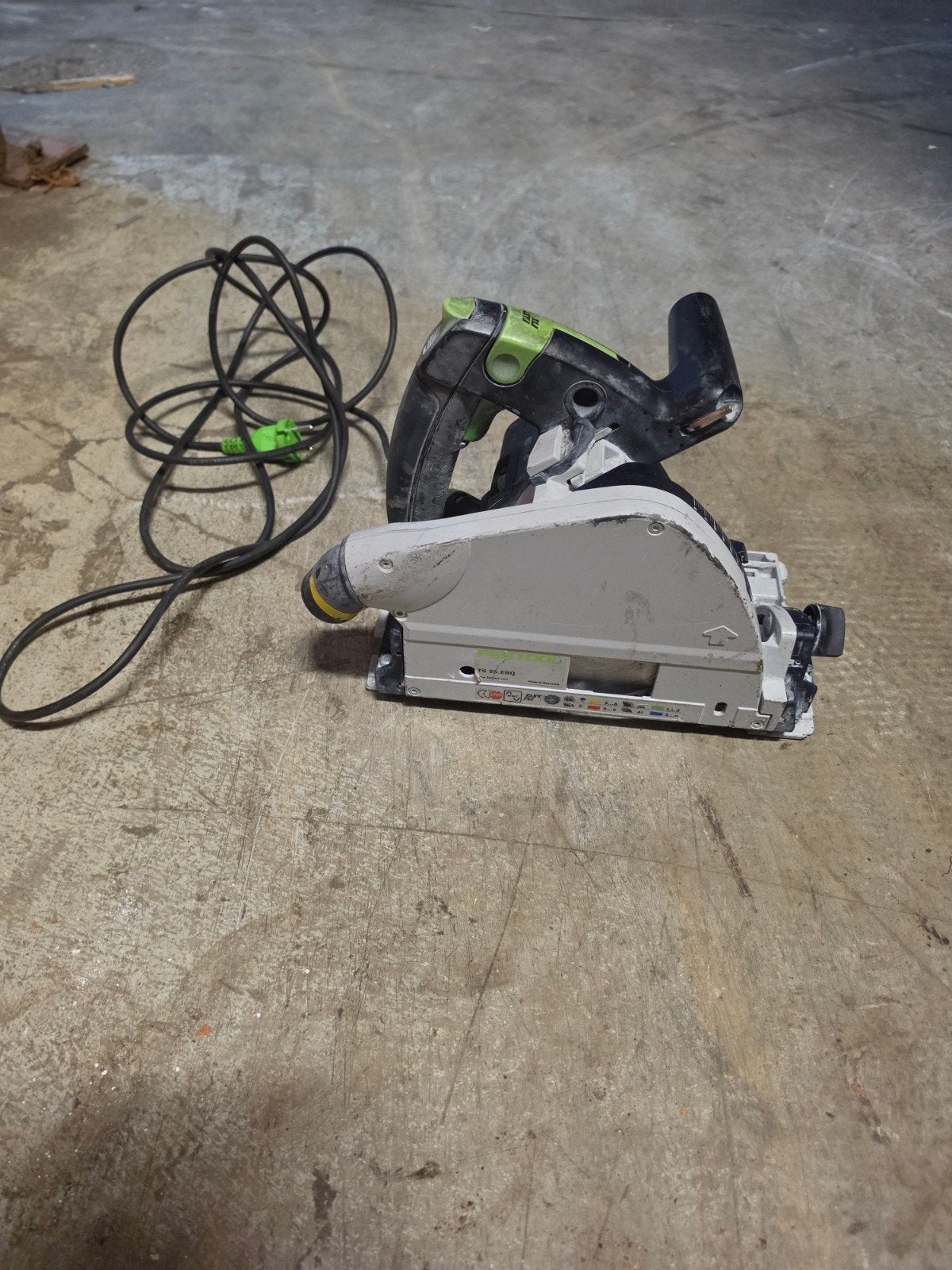 Festool TS55EBQ invalzaag / invalcirkelzaag, Ophalen of Verzenden, Gebruikt, Invalzaag, 30 tot 70 mm