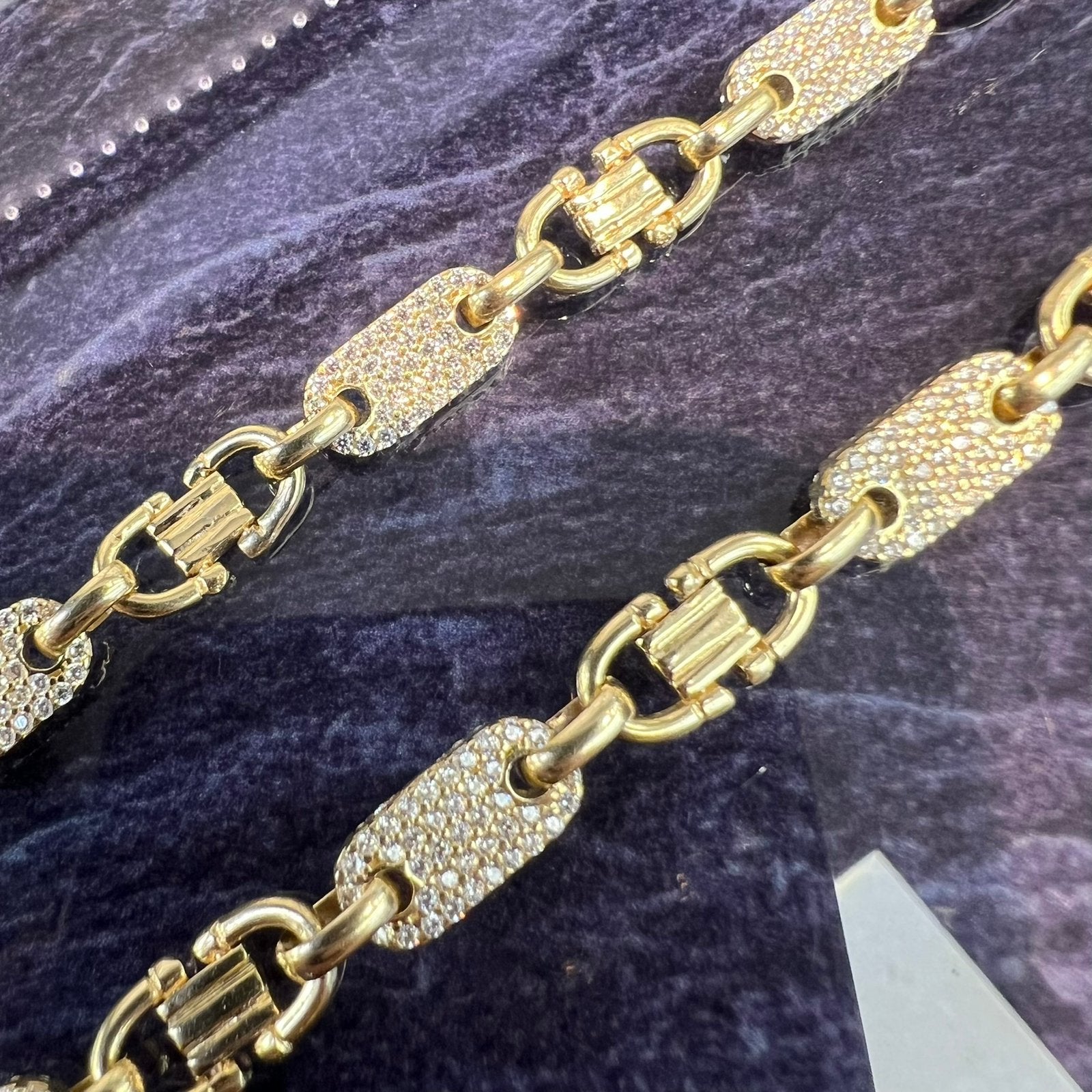14k gouden ketting massief 50 gram kingsley schakel, Ophalen of Verzenden, Zo goed als nieuw, Goud