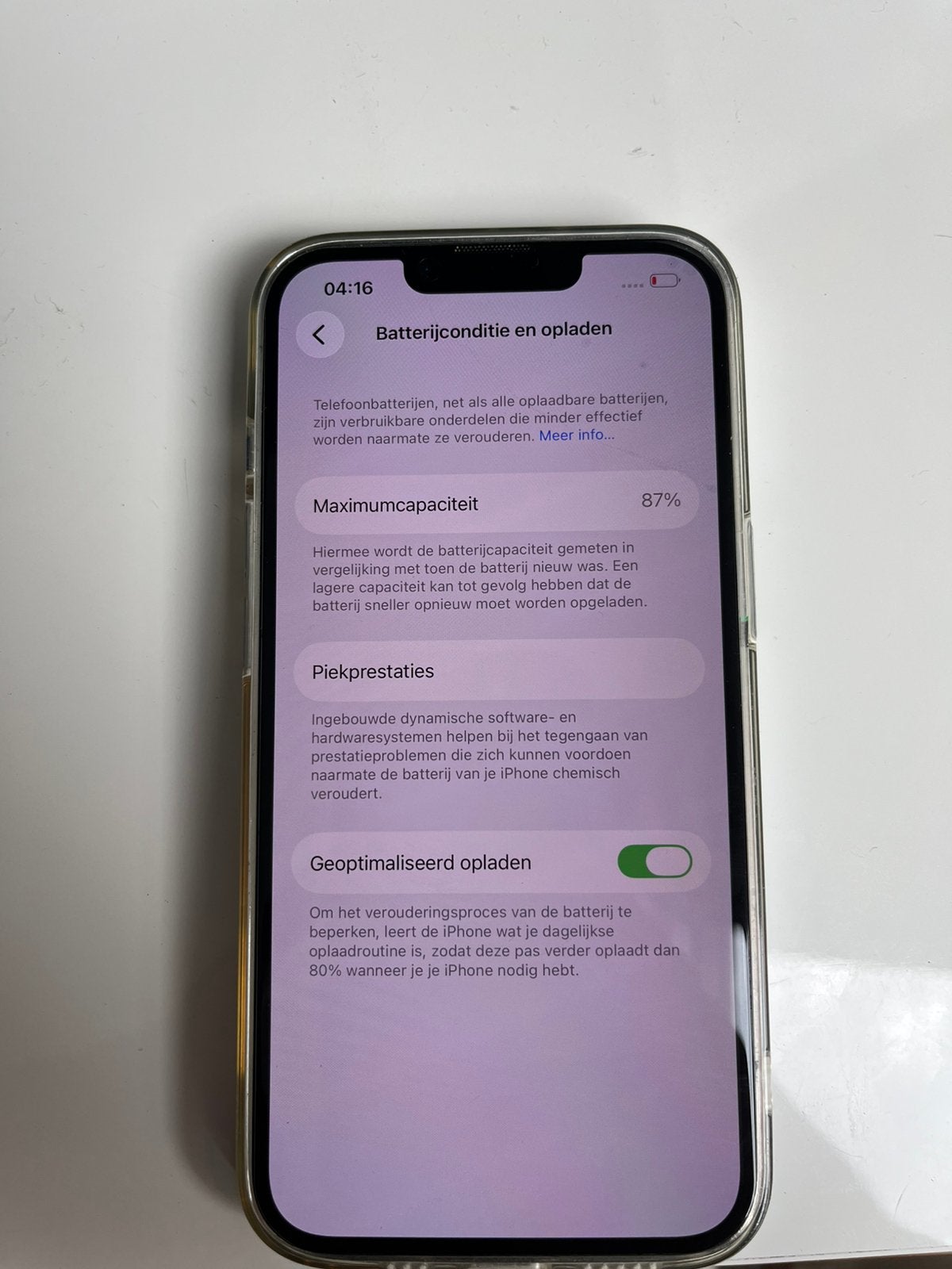 Iphone 13 128gb blauw lees omschrijving, Ophalen, Blauw, IPhone 13, 87 %