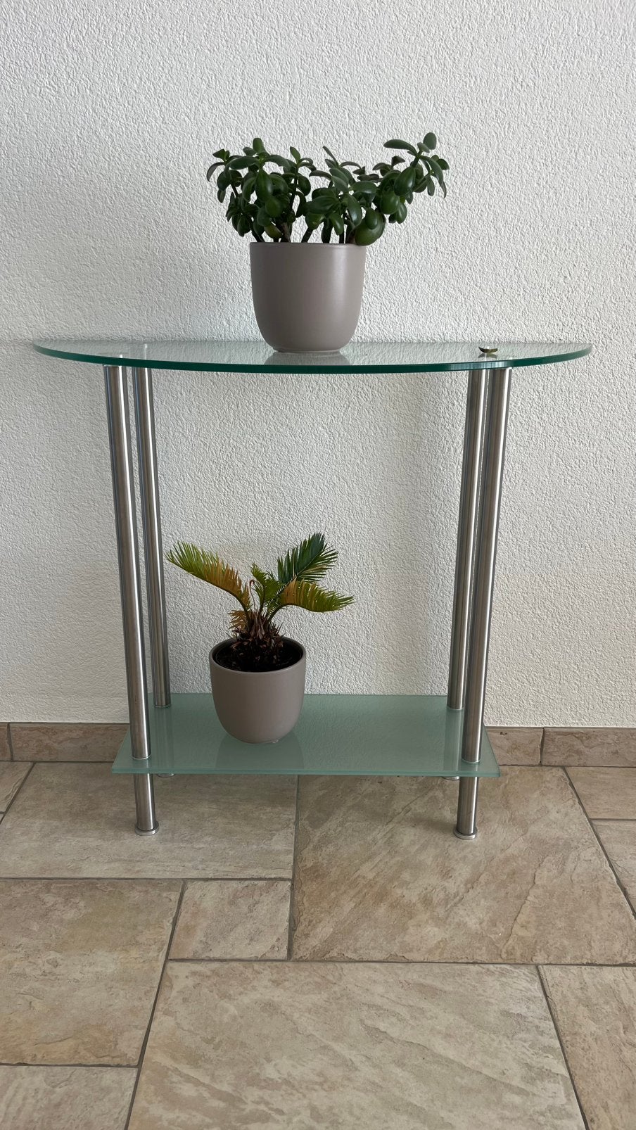 Sidetabel glas nieuw, Ophalen, Modern, Ovaal, 25 tot 50 cm