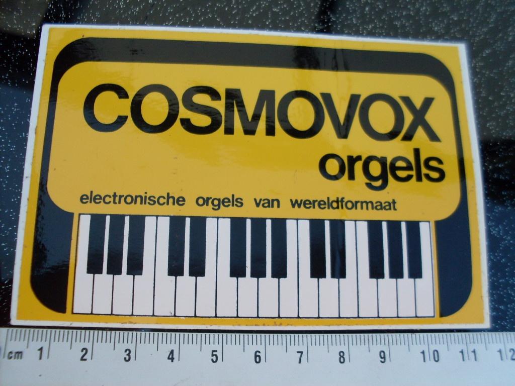 sticker cosmovox orgels electronische orgels wereldformaat, Verzenden, Zo goed als nieuw, Merk