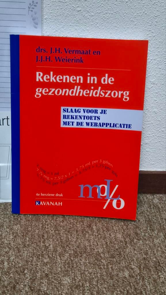 Rekenen in de gezondheidszorg, Boeken, Studieboeken en Cursussen, Ophalen of Verzenden, Zo goed als nieuw, Overige niveaus