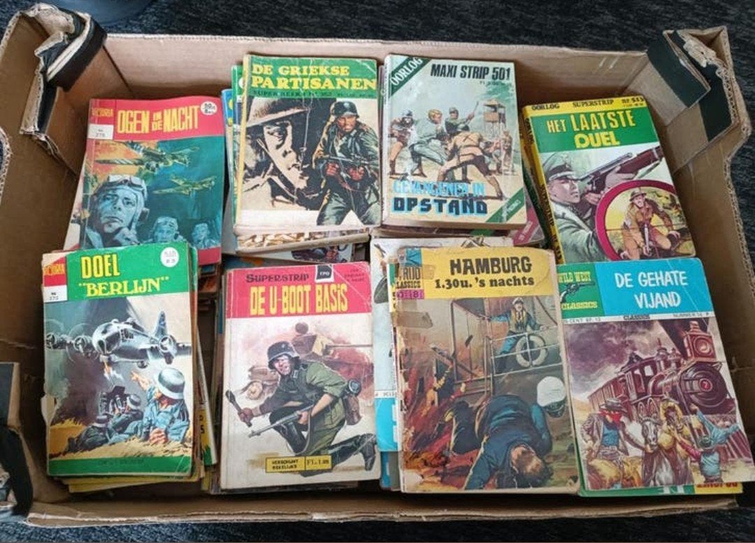 Kleine pulp-oorlogs- en avonturenboekjes uit de jaren '60-80, Meerdere stripboeken, Ophalen of Verzenden, Gelezen