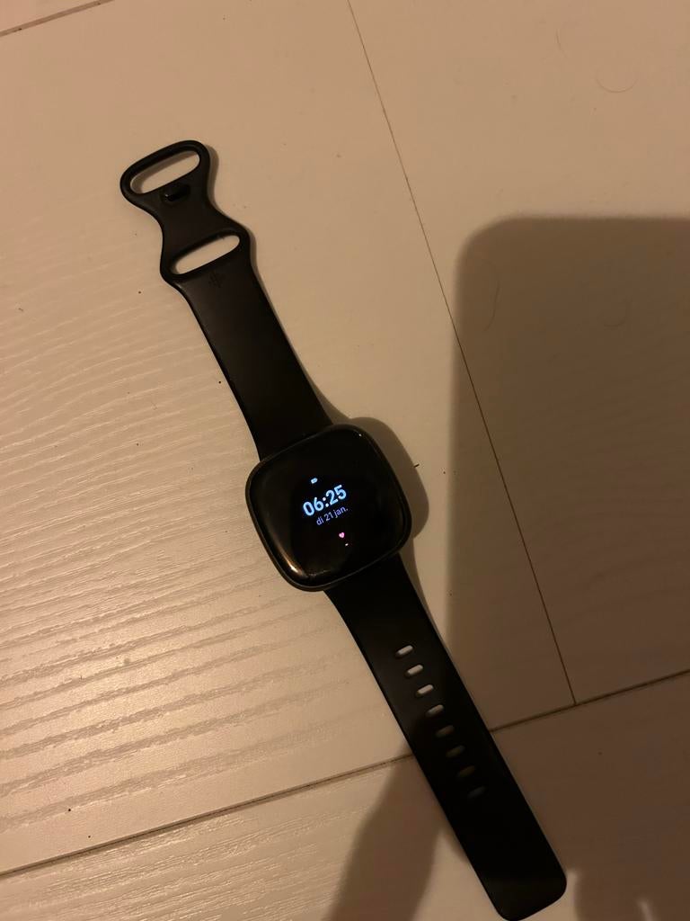 Fitbit Versa 3 Smartwatch - Zwart, Zwart, Ophalen of Verzenden, Waterdicht, Android