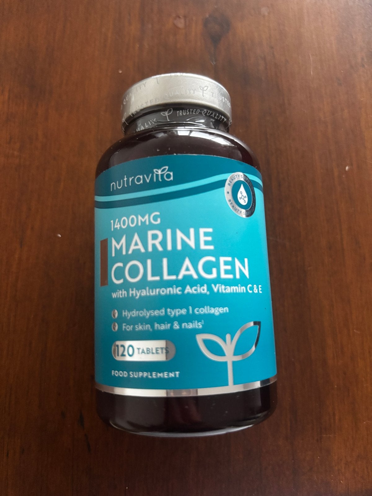 Nutravita Marine Collageen 1400mg - 120 tabletten, Sport en Fitness, Gezondheidsproducten en Wellness, Ophalen of Verzenden, Nieuw