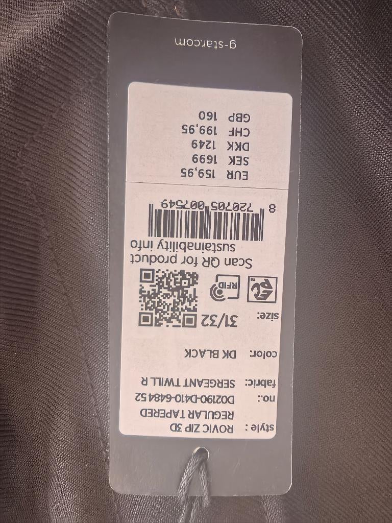Gstar tapered cargo NIEUW, Kleding | Heren, Zwart, Nieuw, W32 (confectie 46) of kleiner, Ophalen of Verzenden