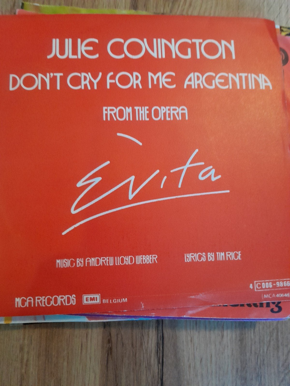 Julie covington 7inch don,t cry for me argentina, Ophalen of Verzenden, Zo goed als nieuw, Pop
