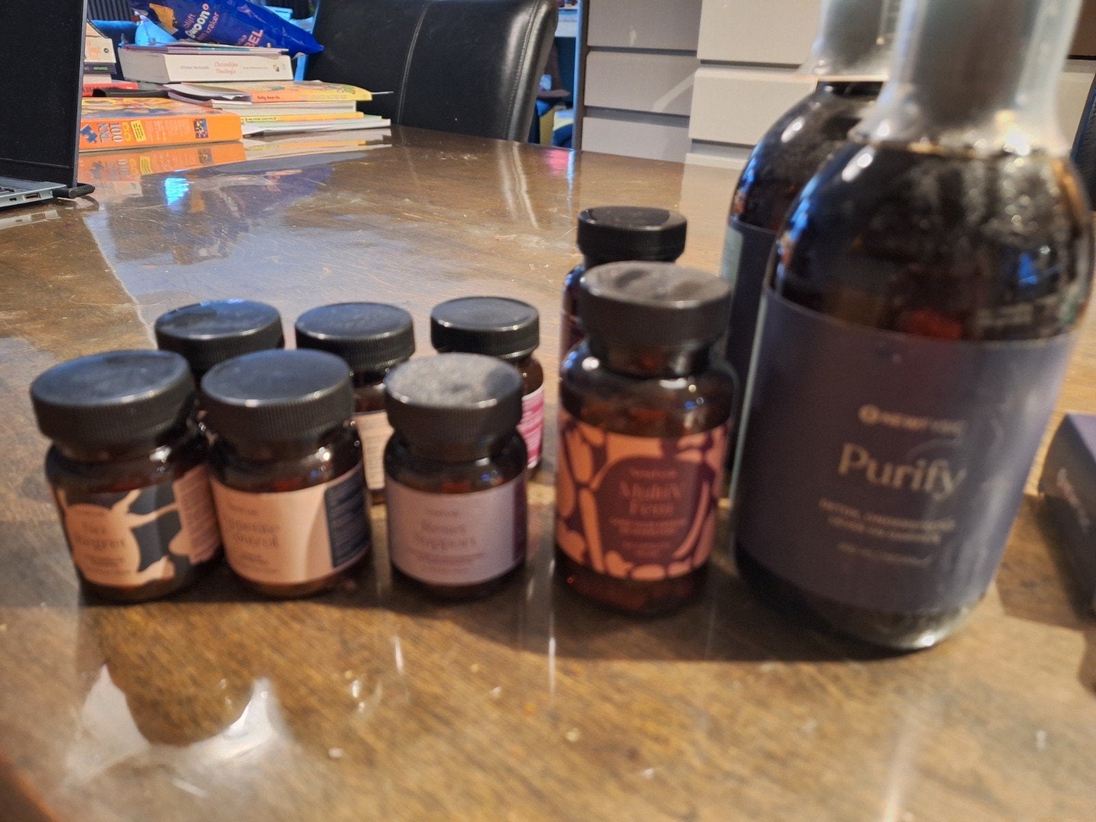 Diverse voedingssupplementen new fysic en Purify drank, Ophalen of Verzenden, Gebruikt, Poeder of Drank