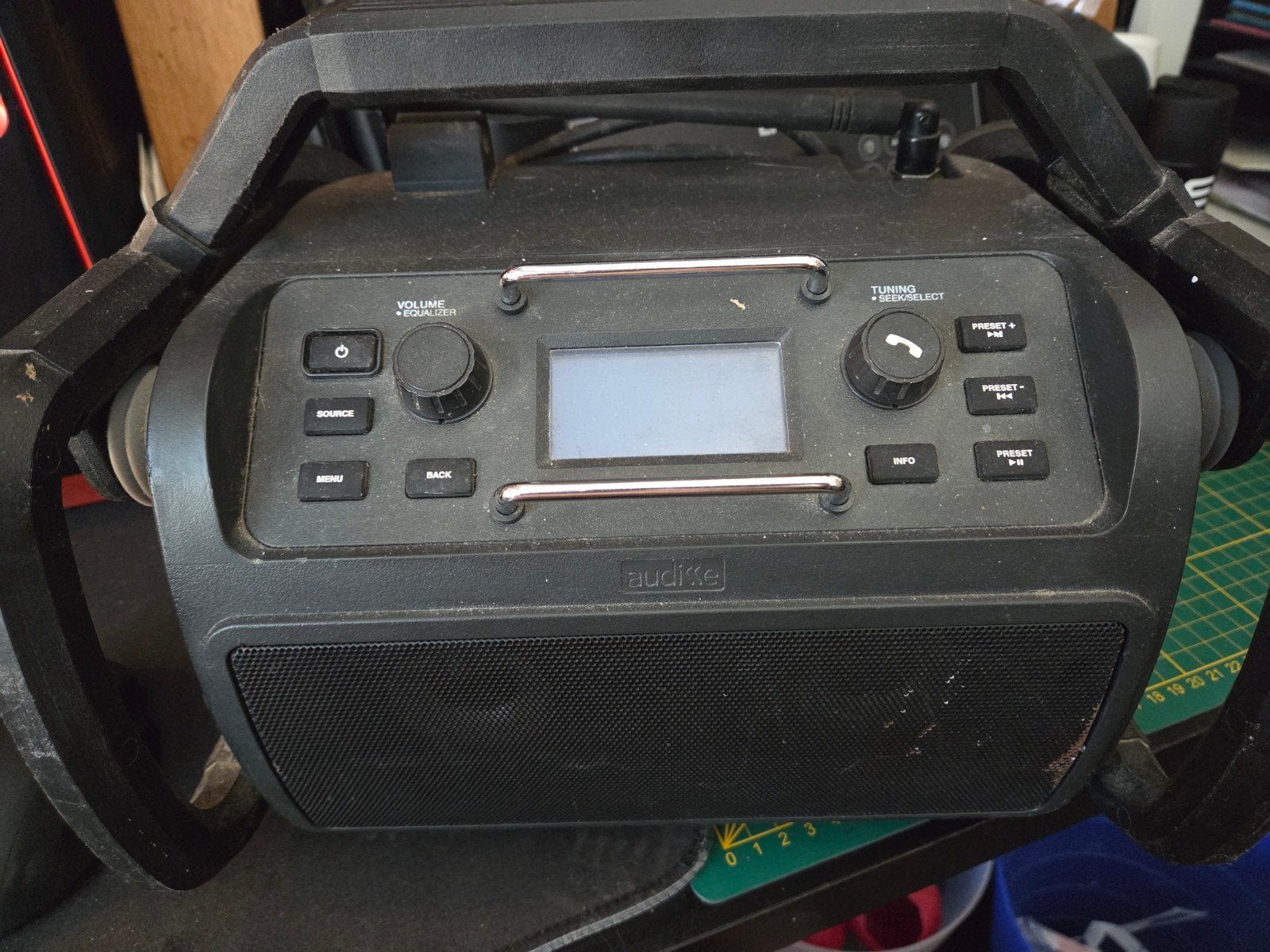 Shokunin Audike DE3 Bouwradio DAB+/FM IP65, Audio, Tv en Foto, Radio's, Ophalen of Verzenden, Gebruikt, Bouwradio