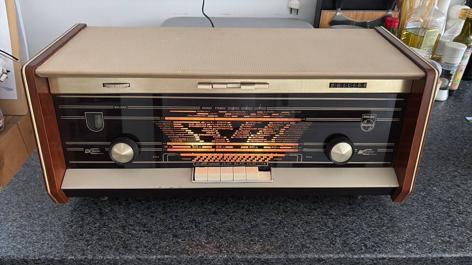 Philips Bi-Ampli BX504A buizenradio, Ophalen of Verzenden