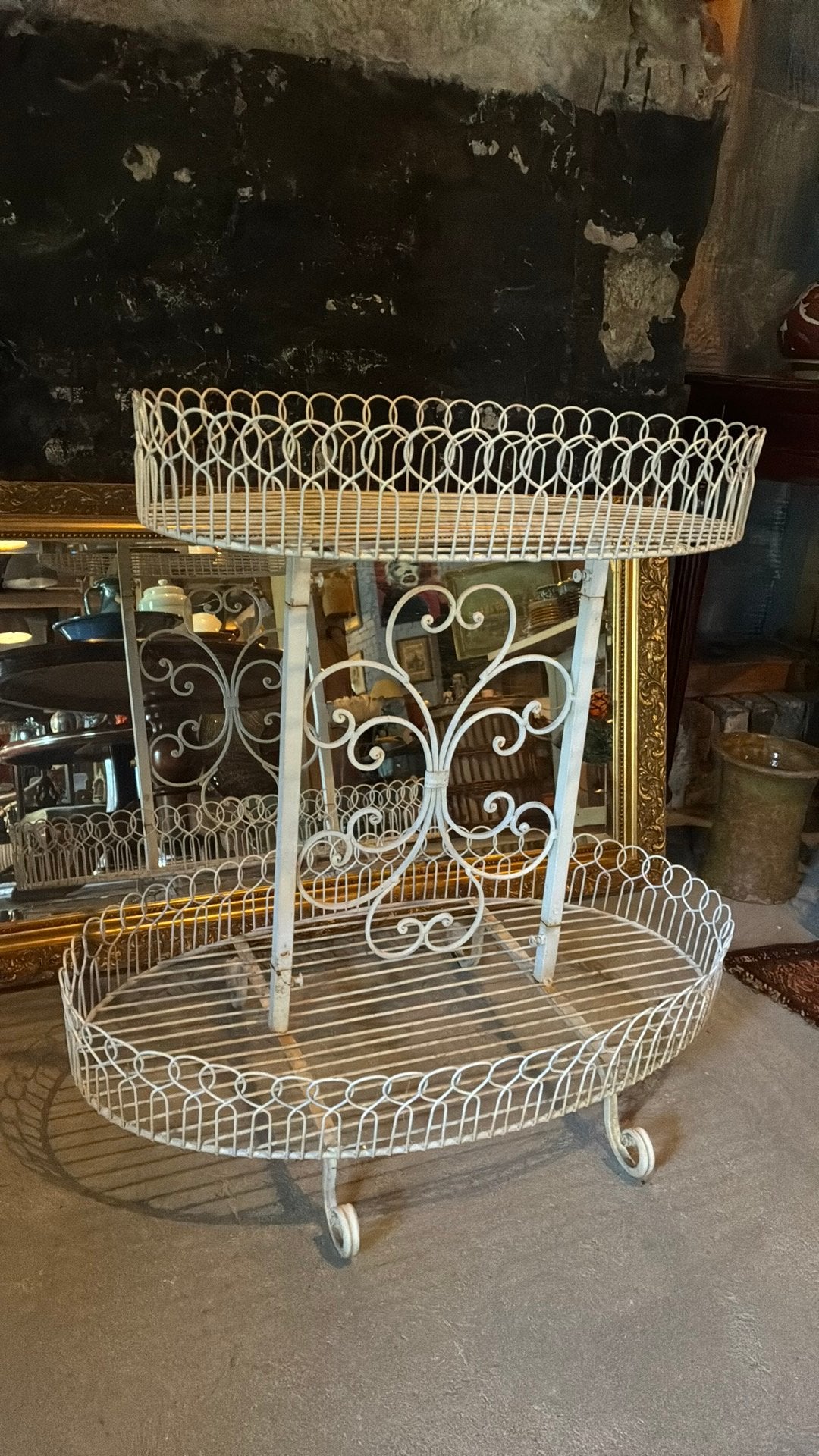 Vintage metalen etagère, Ophalen of Verzenden