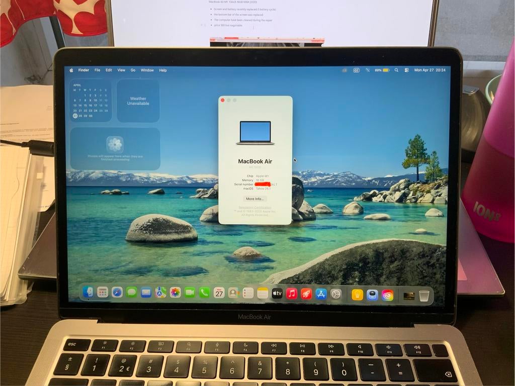 MacBook Air M1 (2020) | 13" | 16GB RAM | 512GB SSD, Computers en Software, Apple Macbooks, Ophalen, Zo goed als nieuw, 13 inch