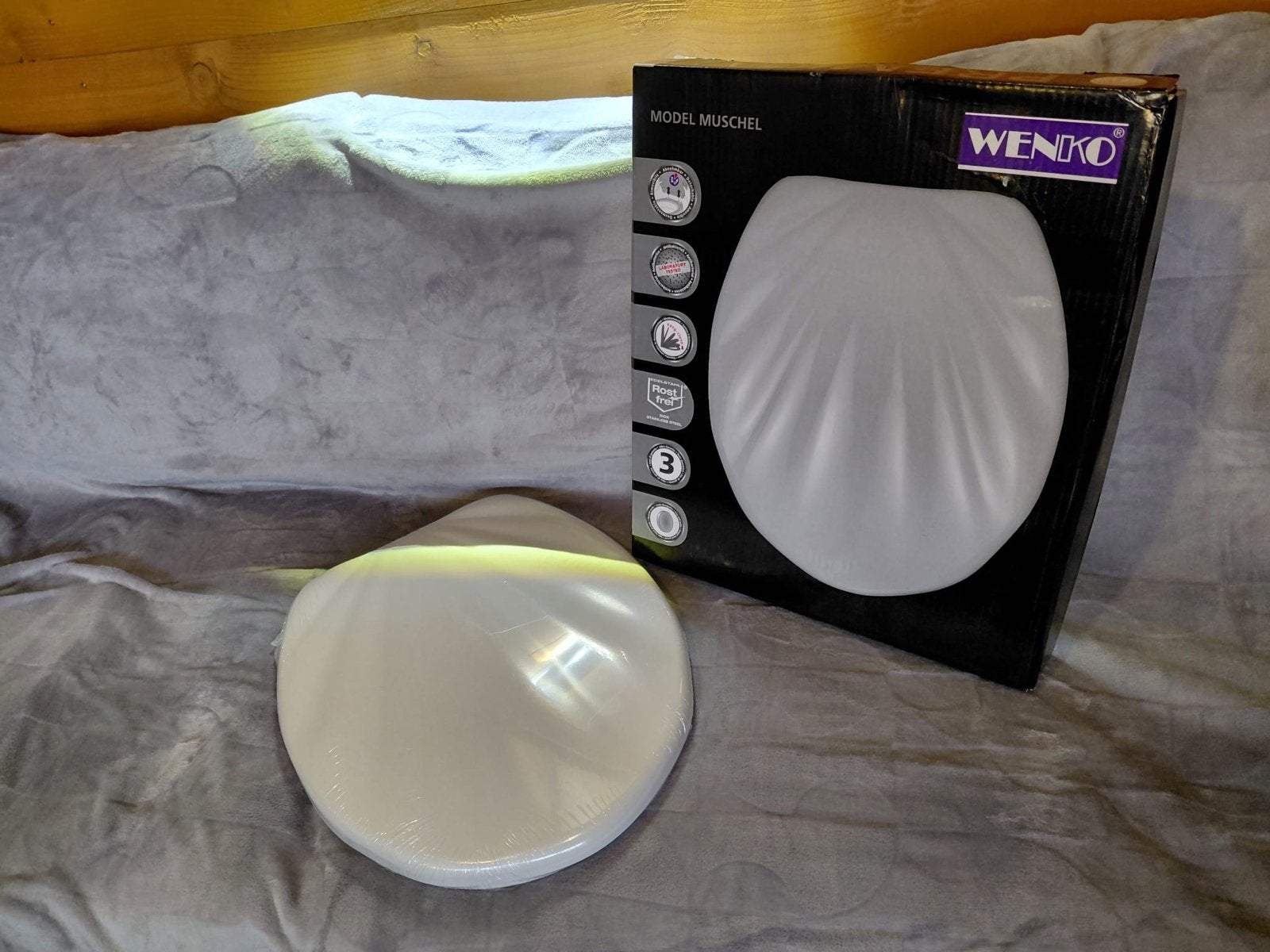Wenko WC bril Premiums Schelp - Nieuw in doos, Ophalen of Verzenden, Nieuw, Toilet