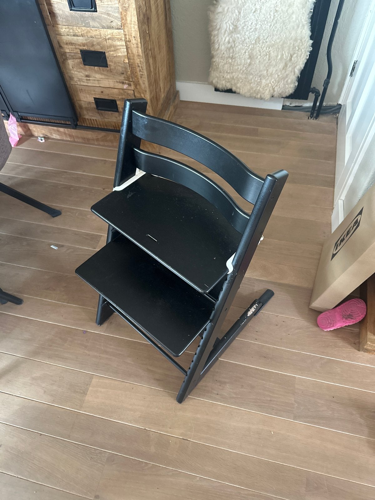 Stokke Tripp Trapp meegroeistoel met harnas, Ophalen, Zo goed als nieuw, Meegroeistoel, Gordel(s)