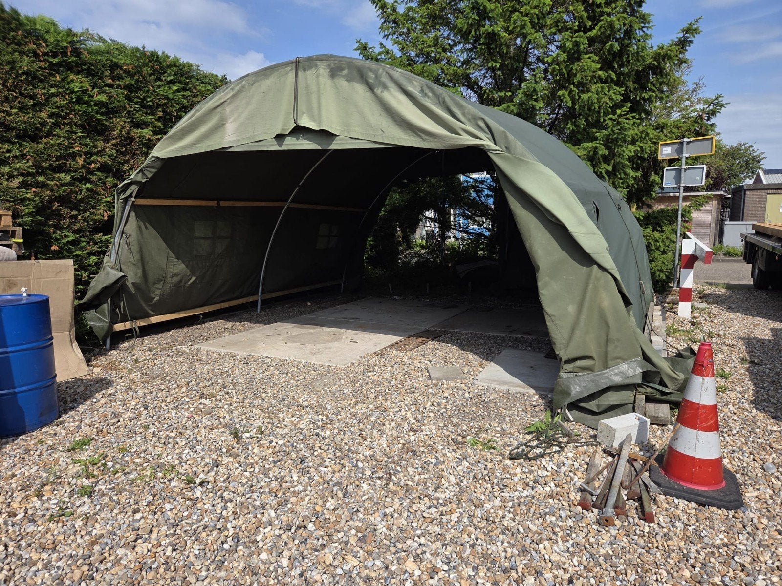 Legertent 5,5x5m - Stormbestendig, Caravans en Kamperen, Tenten, Ophalen