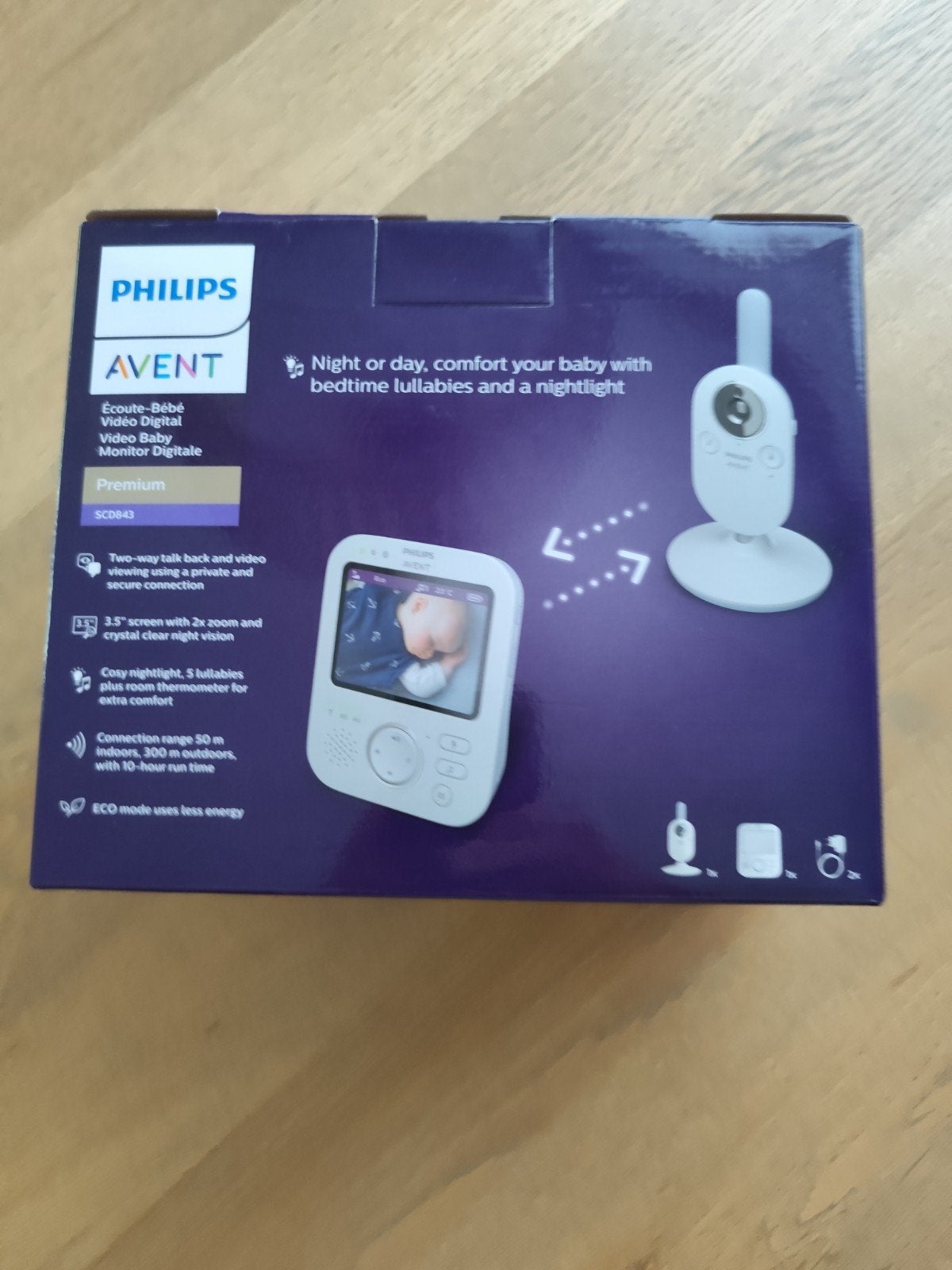 Babyphone Philips Avent SCD843/26, Kinderen en Baby's, Babyfoons, Ophalen of Verzenden, Zo goed als nieuw, Minder dan 100 meter