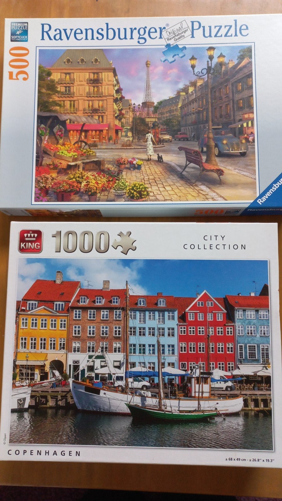 Ravensburger 500 stukjes & King 1000 stukjes puzzels, Ophalen, 500 t/m 1500 stukjes, Gebruikt, Legpuzzel