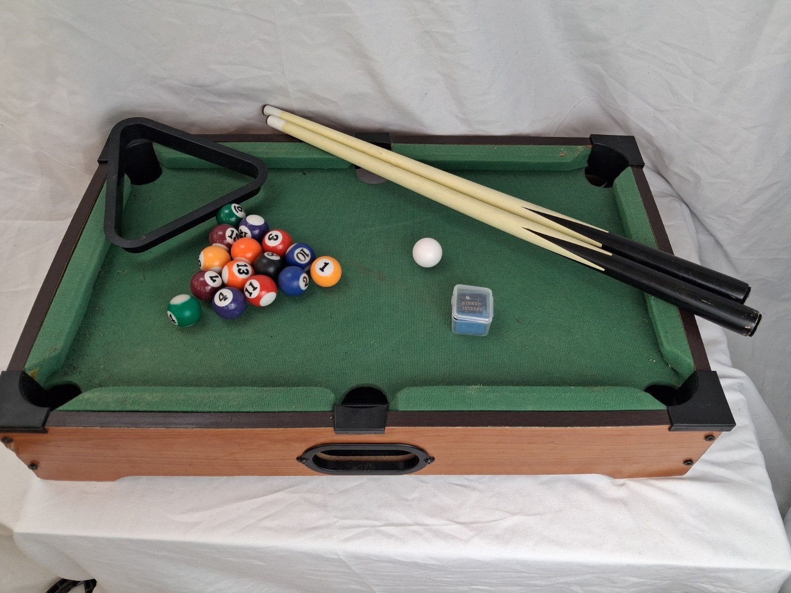 Mini Pooltafel met Accessoires - Compleet Set, Sport en Fitness, Biljarten en Poolen, Ophalen of Verzenden, Gebruikt, Pooltafel