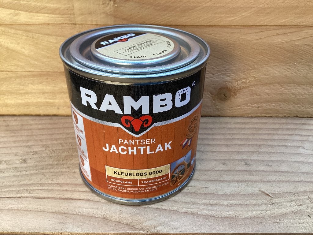 Rambo pantser jachtlak kleurloos 0,25 liter, Overige kleuren, Nieuw, Ophalen of Verzenden, Lak