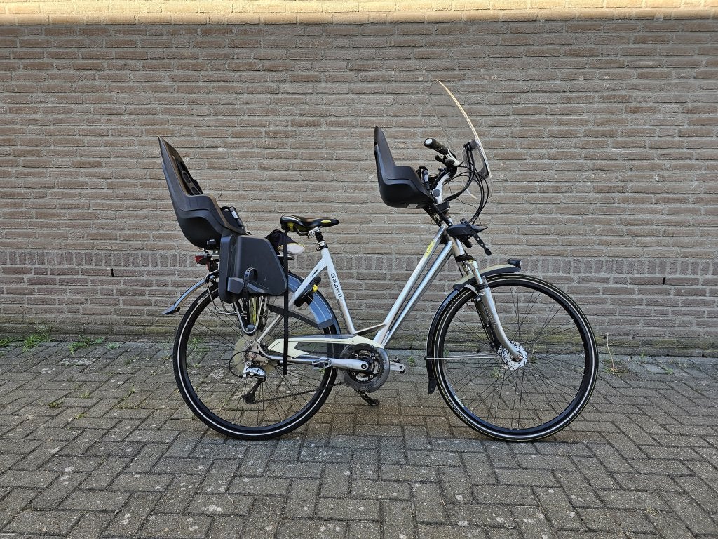 Gazelle Allure Limited Edition Damesfiets – Zilver – 53 cm, Ophalen, 2 zitjes, Gebruikt, Buggydrager