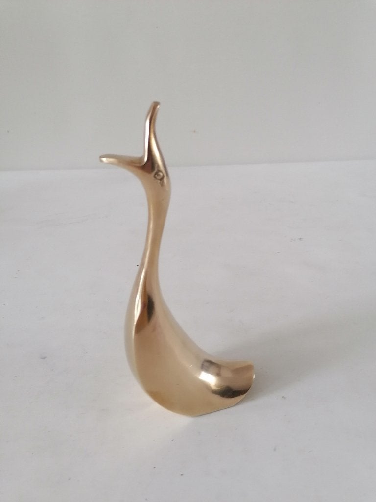hollywood regency mssing vogel in prima staat 21x9 cm, Ophalen of Verzenden