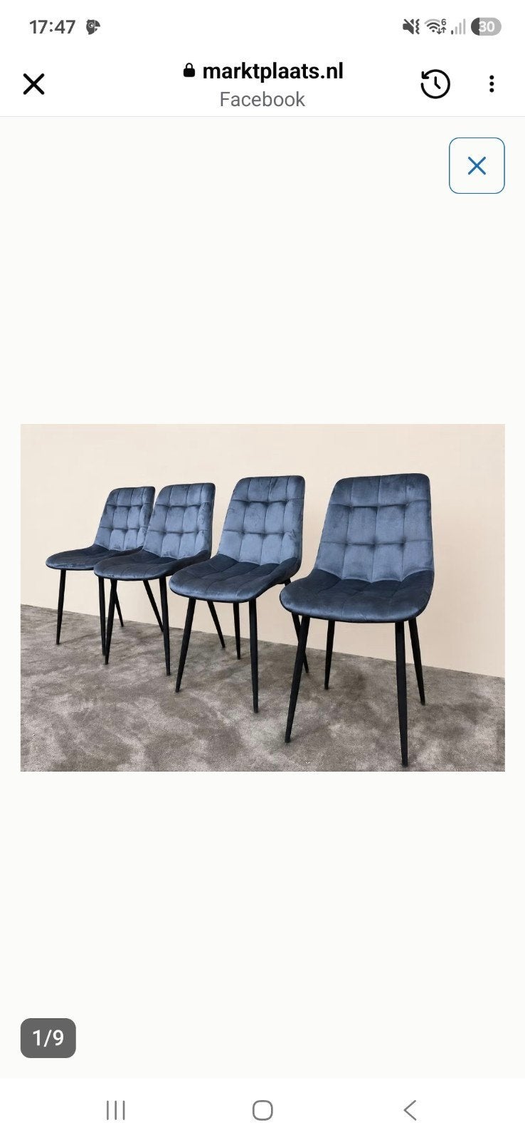 Set van 6 nieuwe grijze eetkamerstoelen, stof, modern, Ophalen, Nieuw, Vijf, Zes of meer stoelen, Stof