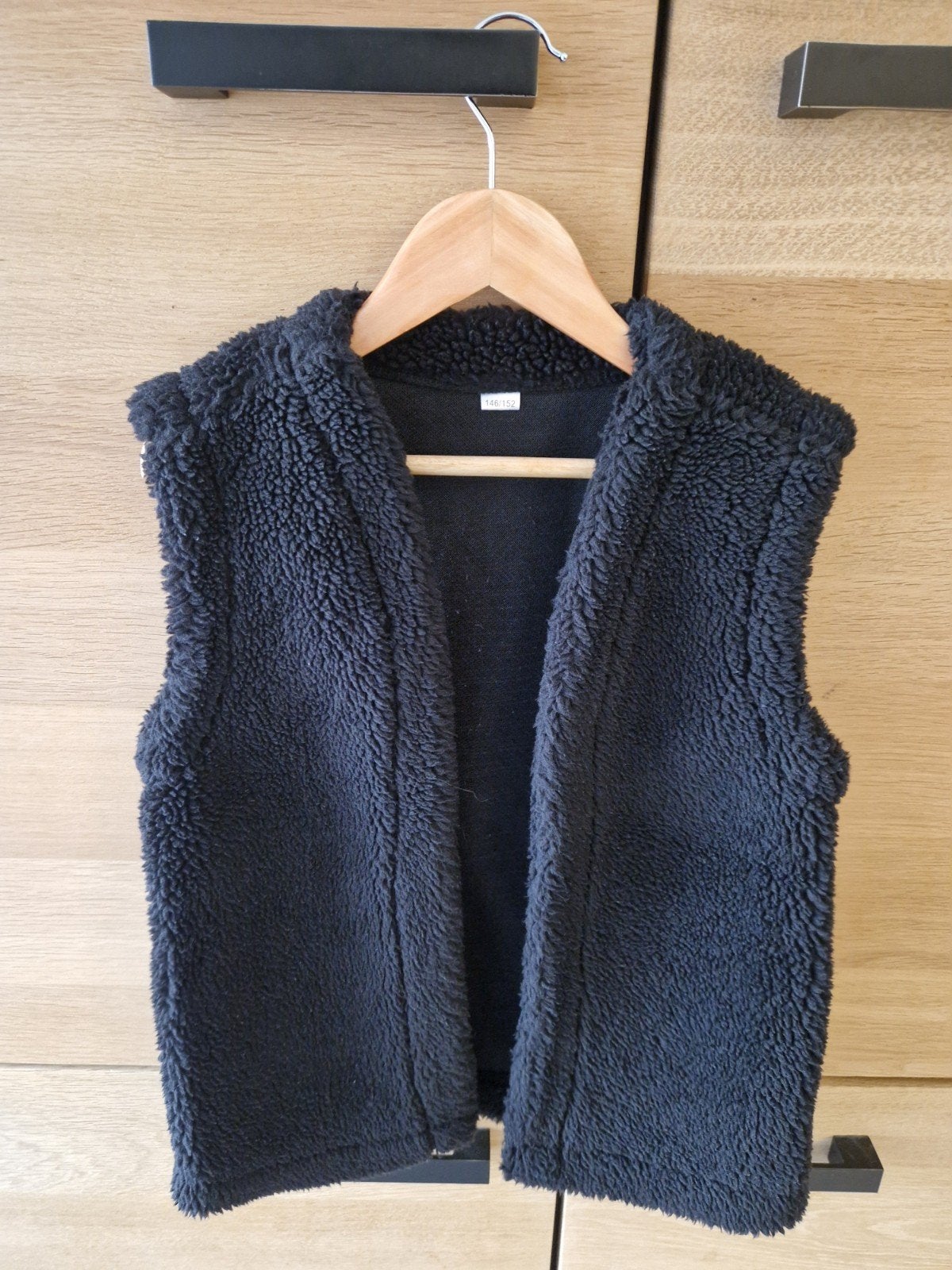 Zwarte fleece bodywarmer Zeeman maat 146/152, Zeeman, Gebruikt, Meisje, Ophalen of Verzenden