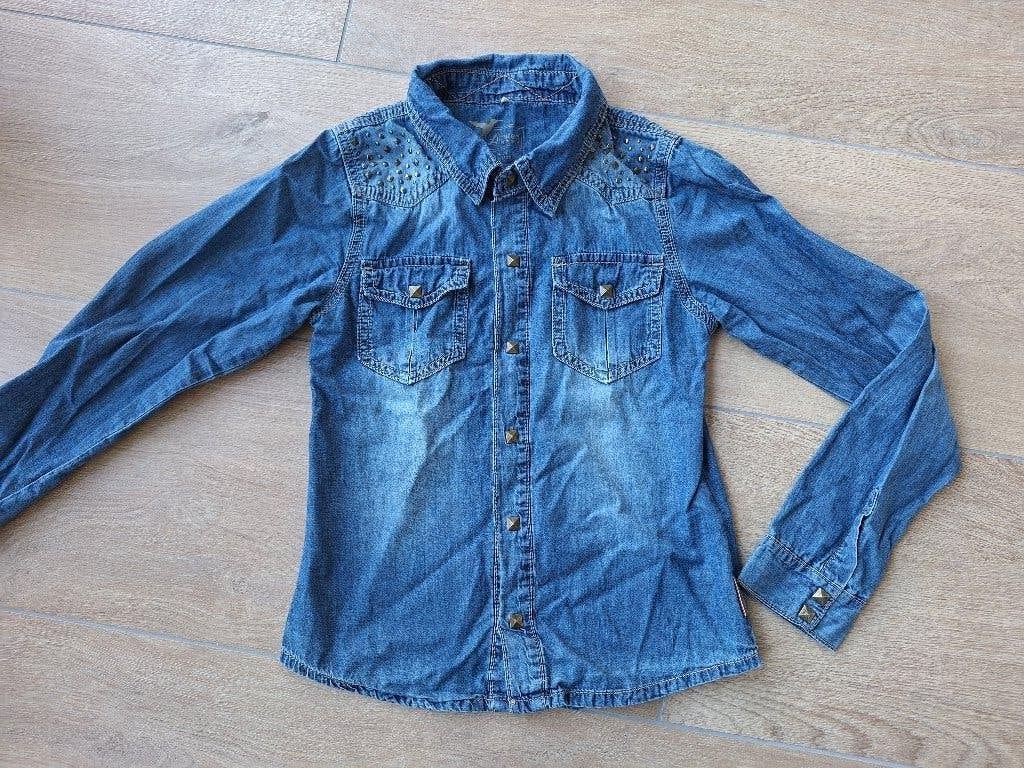 ZGAN Spijkerblouse - Name it - maat 134, Meisje, Overhemd of Blouse, Ophalen of Verzenden, Zo goed als nieuw