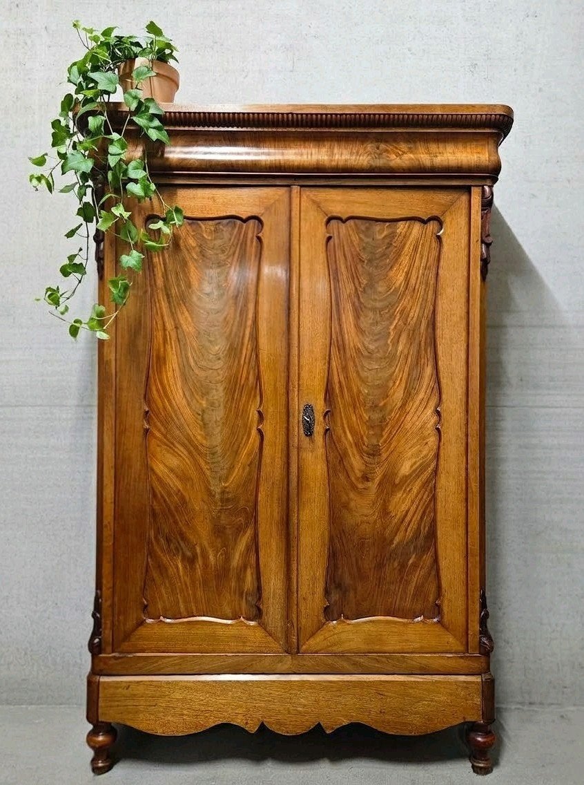 Antieke brocante Biedermeier meidenkast vintage linnenkast, Ophalen of Verzenden