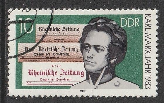 DDR 1983 2783 Karl Marx, Gest, Postzegels en Munten, Ophalen of Verzenden, DDR, Gestempeld
