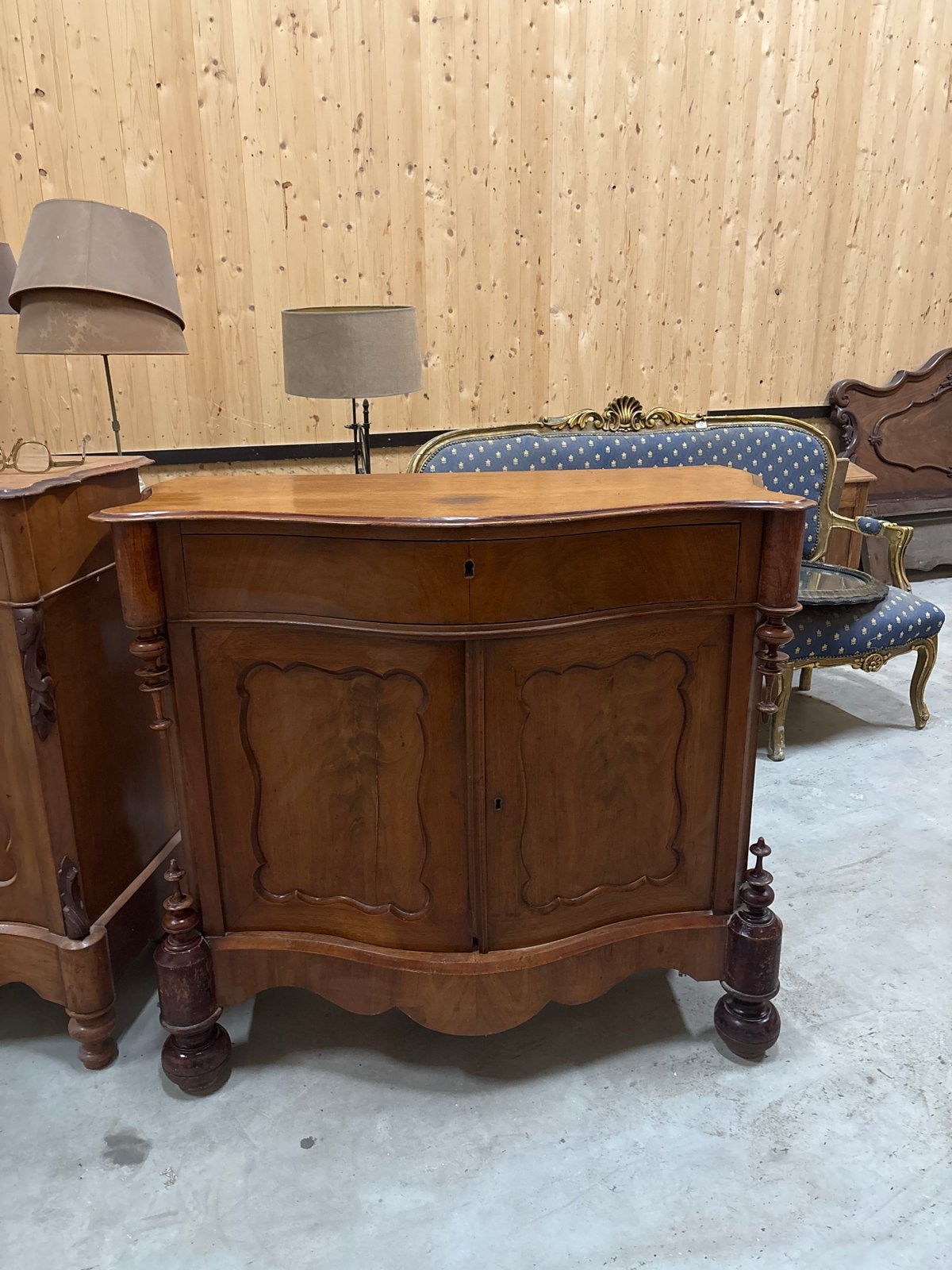 Antiek dressoir/kastje met lade en deuren, Ophalen of Verzenden, 25 tot 50 cm, 100 tot 150 cm, Met deur(en)