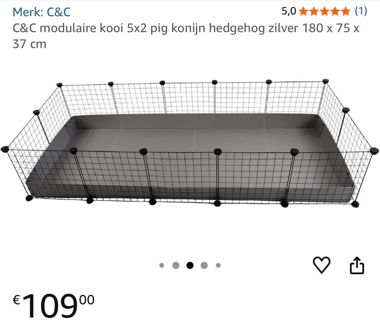 Nieuwe c&c knaagdieren kooi, Dieren en Toebehoren, Kooi, 110 cm of meer, 60 tot 90 cm, Ophalen of Verzenden