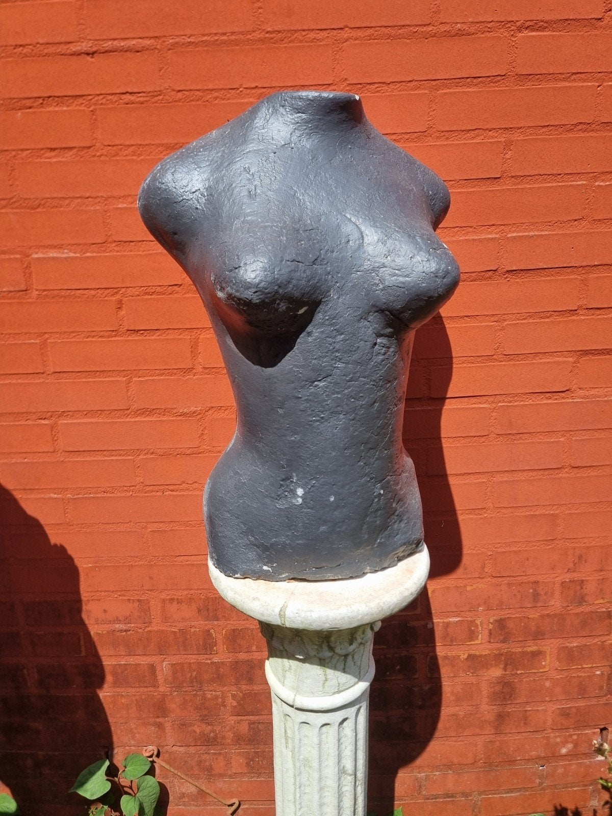 Antraciet donkergrijze naakte vrouwenbuste, 52 cm hoog, Antiek en Kunst, Ophalen, Buste, 20 - 50 cm, Grijs
