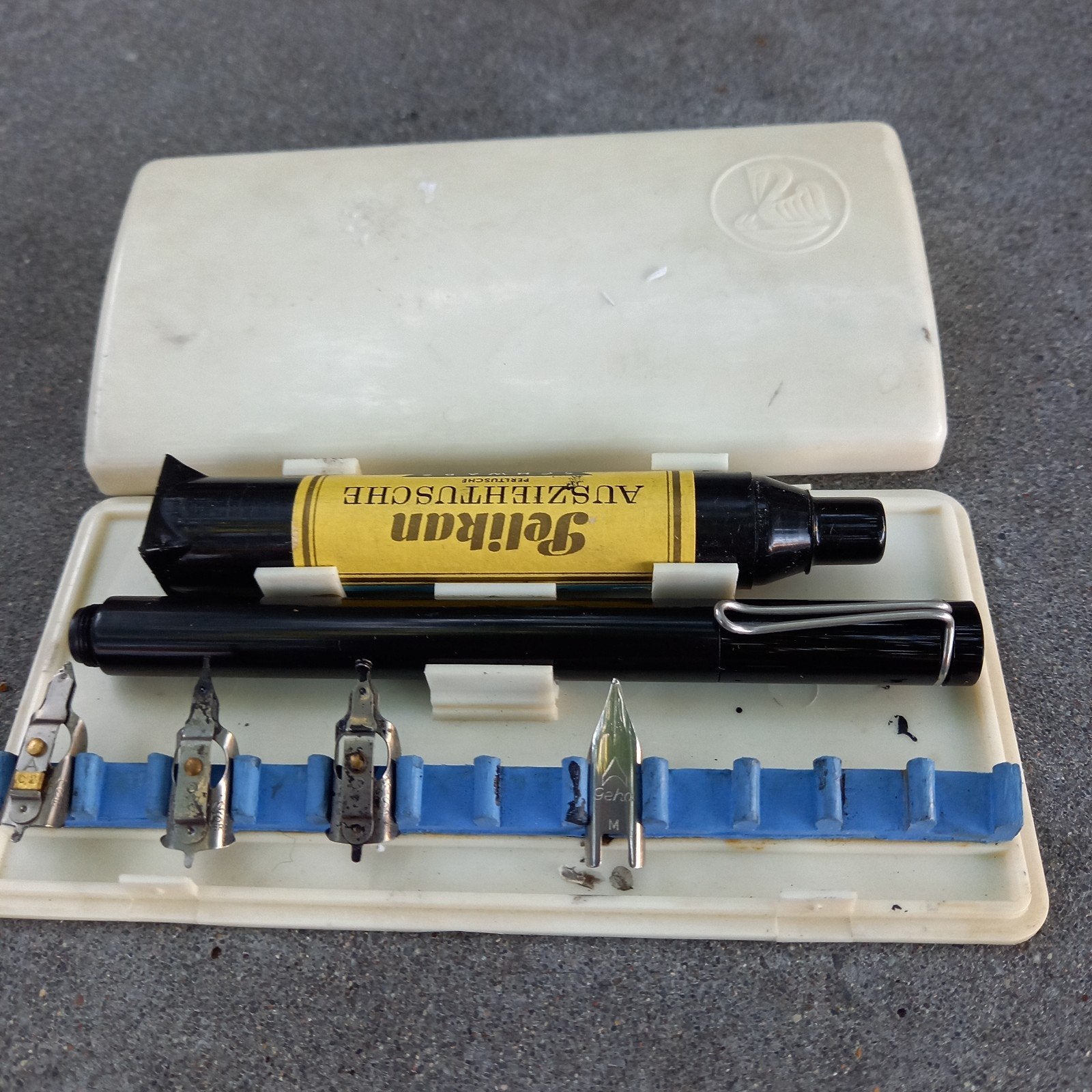 Vintage Pelikan Graphos Kalligrafie- / Tekenset (Jaren '60), Ophalen of Verzenden, Gebruikt, Balpen, Overige merken