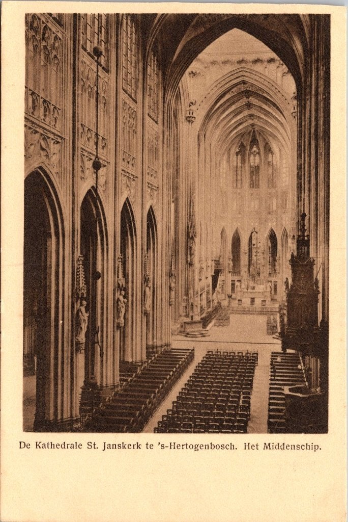 Den Bosch - 6 antieke ansichtkaarten Sint-Janskathedraal