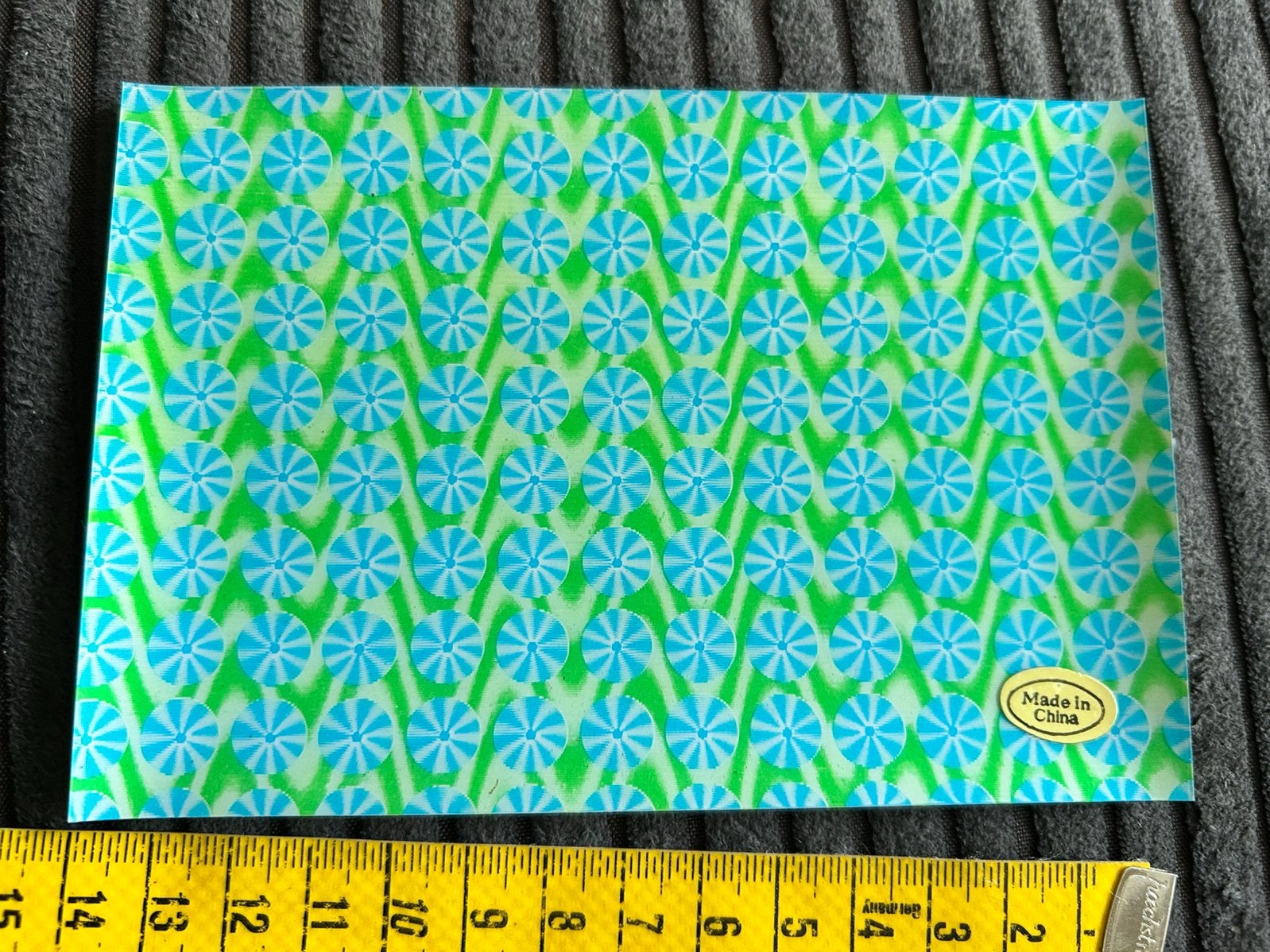 569. Mooie 3D Kaart groen blauw, Verzamelen, Ansichtkaarten | Themakaarten, Ophalen of Verzenden, Ongelopen