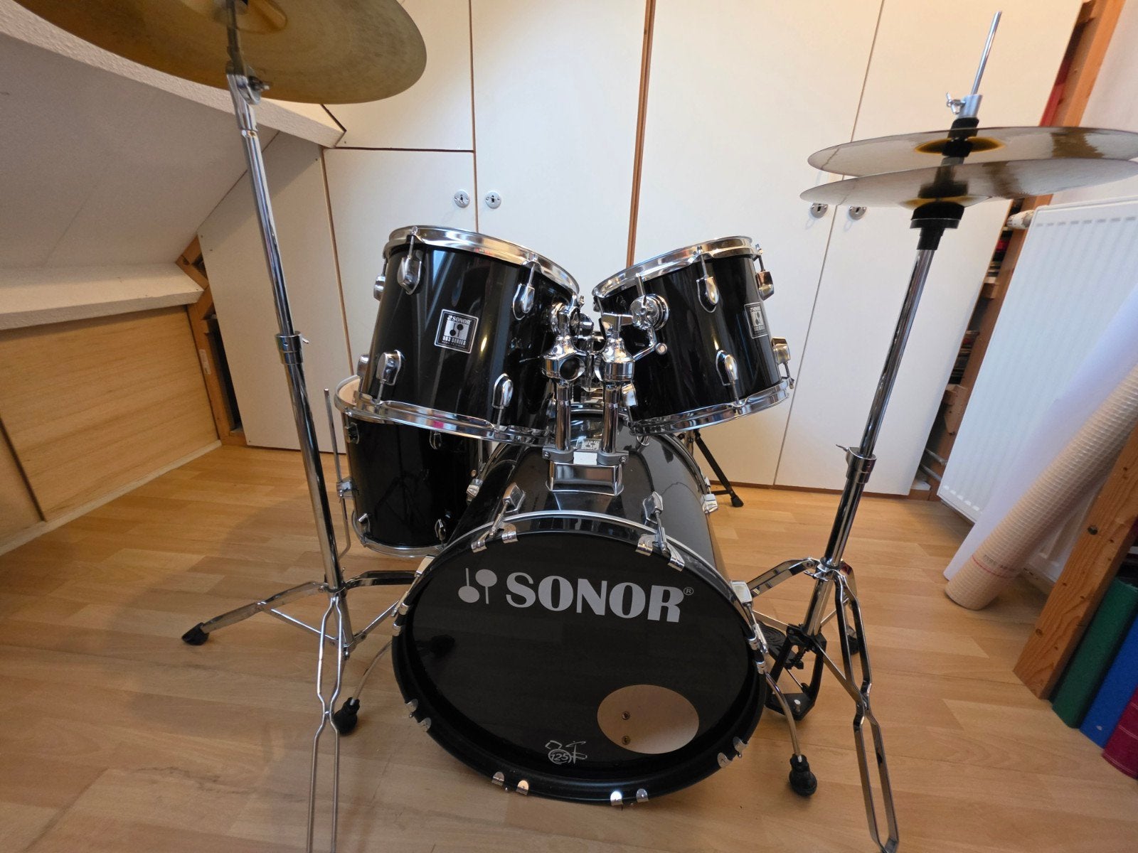 Sonor drumstel compleet en direct te gebruiken, Muziek en Instrumenten, Ophalen, Gebruikt, Sonor