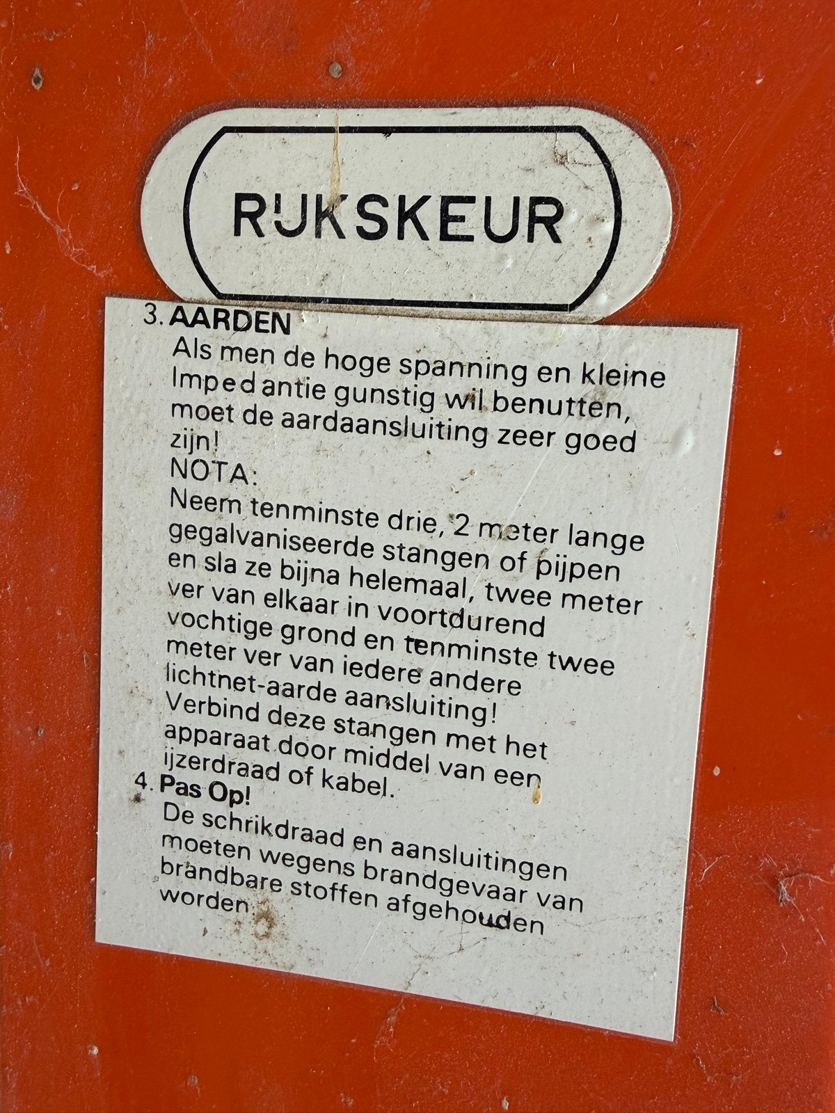 Galagher schrikdraad klok, Ophalen, Gebruikt