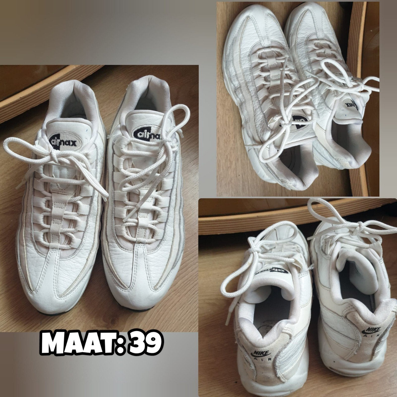 Zgn nette witte Nike Air Max 95 schoenen maat 39., Wit, Ophalen of Verzenden, Nike air max, Sneakers of Gympen