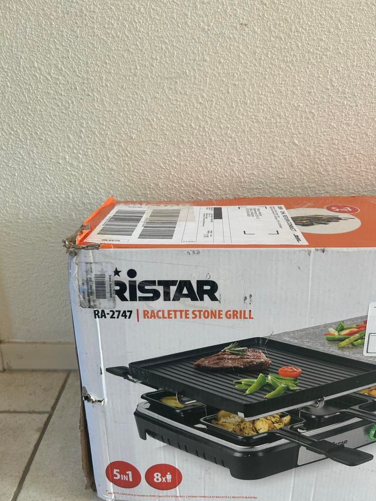 Tristar Gourmetstel RA-2747 met steengrill voor 8 personen, Witgoed en Apparatuur, Gourmetstellen, 8 personen of meer, ., Ophalen of Verzenden
