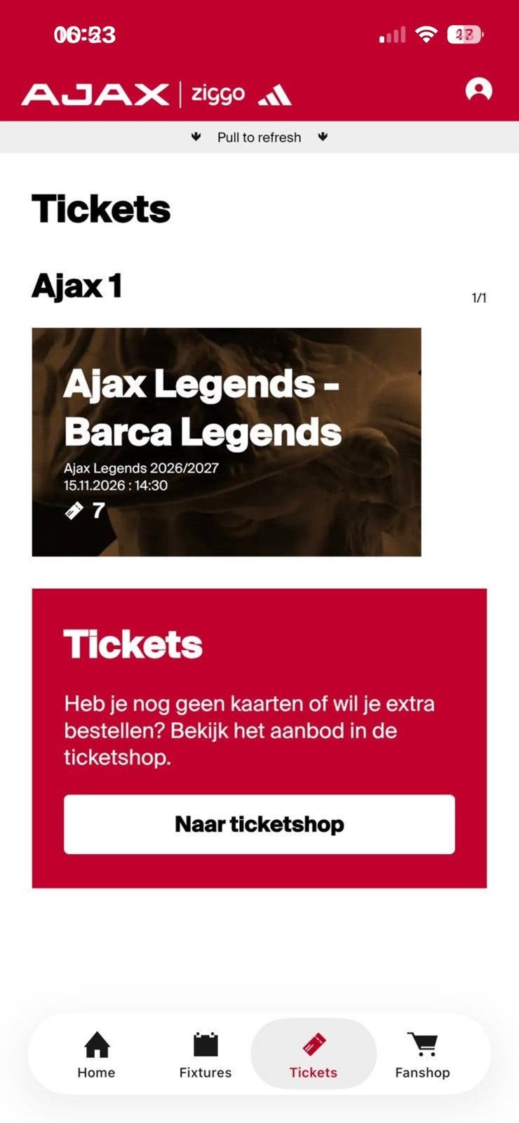2 of 4 tickets ring 1 naast elkaar Ajax Legends - Barca, Tickets en Kaartjes, Drie personen of meer, November