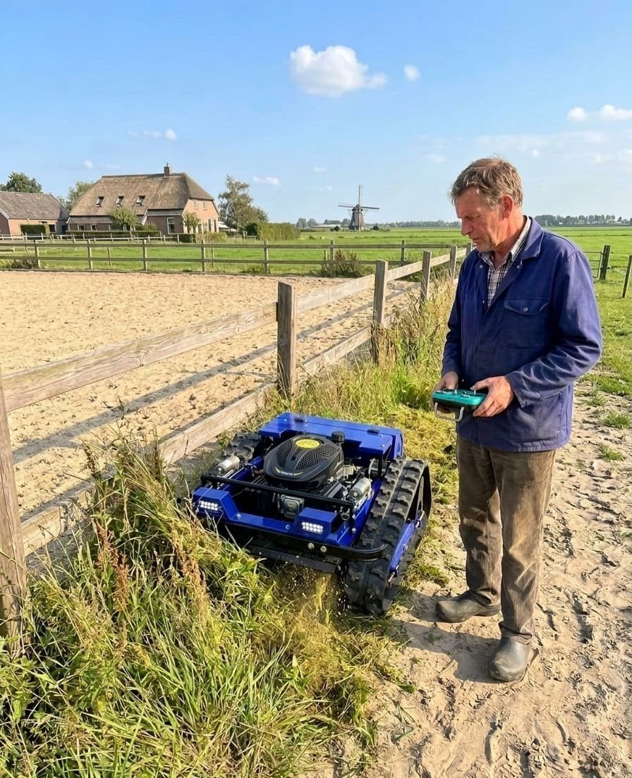 Mähkraft MK-550 radiografisch bestuurbare rupsmaaier, Benzine, Verzenden, 50 cm of meer, Mähkraft