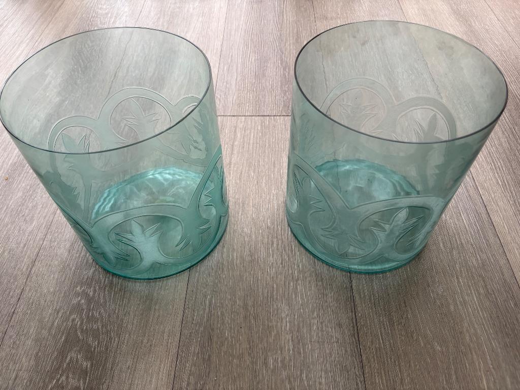 2 Glazen vazen Lifestyle home collection, Ophalen, Overige kleuren, Minder dan 50 cm, Glas
