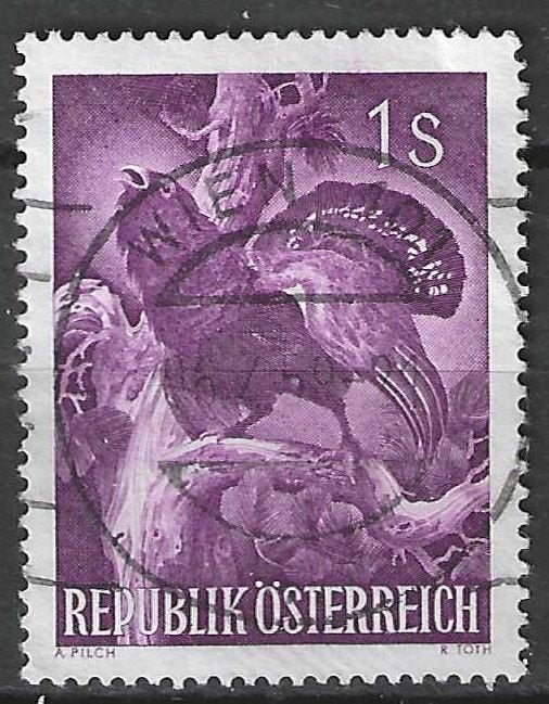 Oostenrijk 1959 - Yvert 904 - Een Auerhoen (ST), Verzenden, Gestempeld